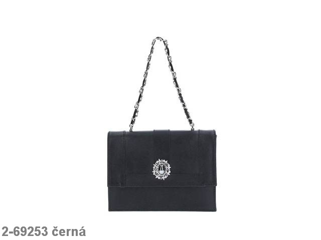 dámská kožená kabelka - casual černá